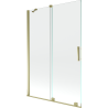 Mexen Velar 2-wing bathtub screen Sliding 120 x 150 cm, transparent, gold - 896-120-000-01-50