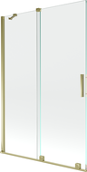 Mexen Velar 2-wing bathtub screen Sliding 120 x 150 cm, transparent, gold - 896-120-000-01-50