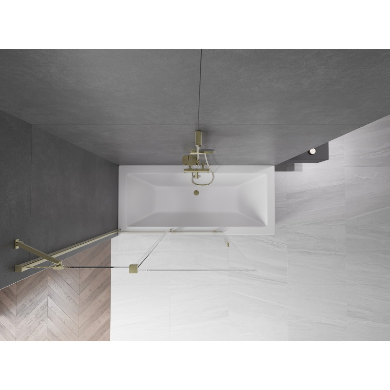 Mexen Velar 2-panel sliding bathtub screen 120 x 150 cm, transparent, gold - 896-120-000-01-50