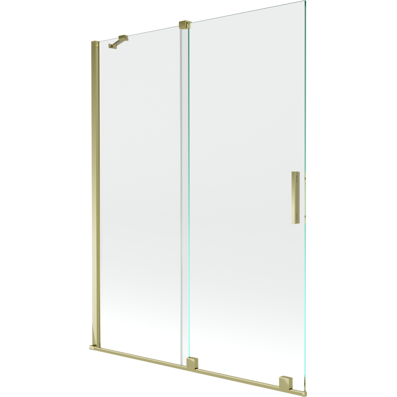 Mexen Velar 2-panel sliding bath screen 130 x 150 cm, transparent, gold - 896-130-000-01-50