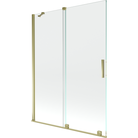 Mexen Velar 2-panel sliding bath screen 130 x 150 cm, transparent, gold - 896-130-000-01-50