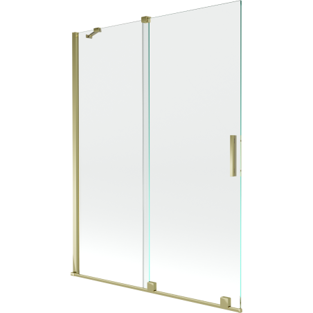 Mexen Velar 2-panel sliding bathtub screen 130 x 150 cm, transparent, gold - 896-130-000-01-50