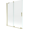 Mexen Velar 2-panel sliding bathtub screen 130 x 150 cm, transparent, gold - 896-130-000-01-50