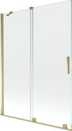 Mexen Velar 2-wing bathtub screen Sliding 130 x 150 cm, transparent, gold - 896-130-000-01-50