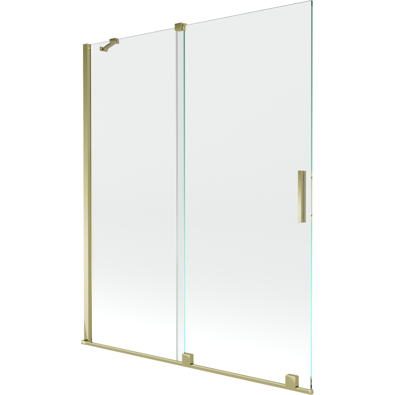 Mexen Velar 2-wing bathtub screen Sliding 140 x 150 cm, transparent, gold - 896-140-000-01-50