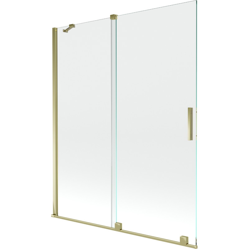 Mexen Velar 2-wing Sliding Bath Screen 140 x 150 cm, Transparent, Gold - 896-140-000-01-50