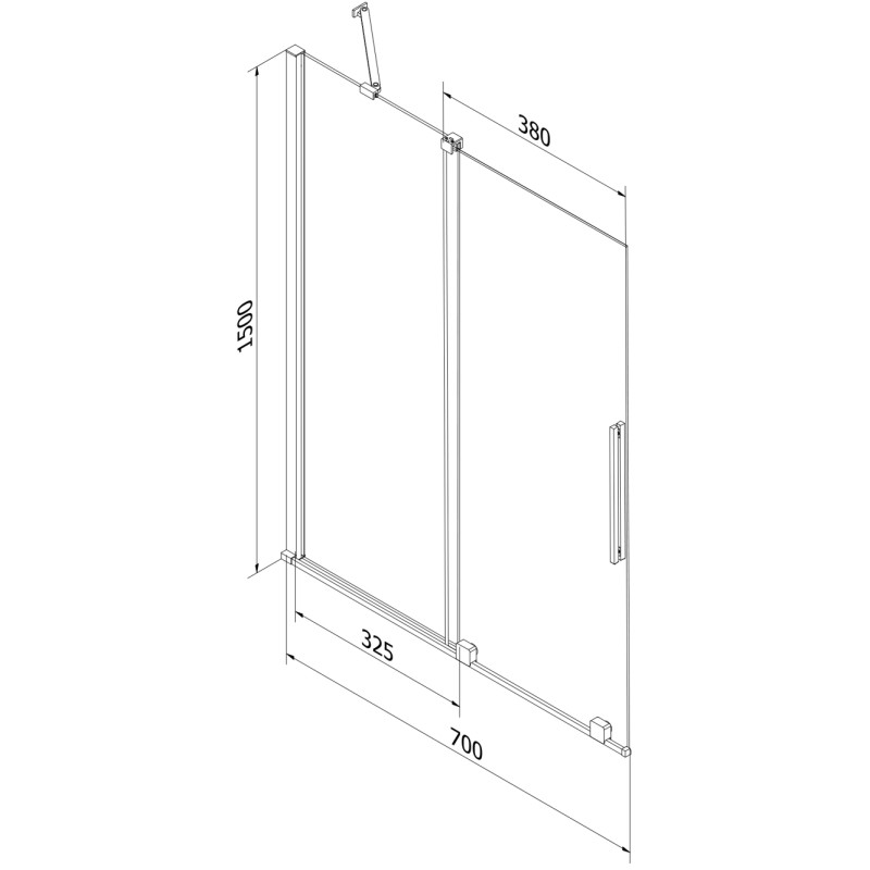 Mexen Velar bathtub screen 2-wing sliding 70 x 150 cm, transparent, gold brushed - 896-070-000-01-55
