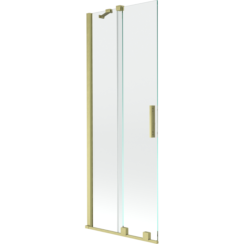 Mexen Velar 2-wing bathtub screen Sliding 75 x 150 cm, transparent, brushed gold - 896-075-000-01-55