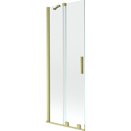 Mexen Velar 2-wing bathtub screen Sliding 75 x 150 cm, transparent, brushed gold - 896-075-000-01-55