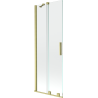 Mexen Velar 2-wing bathtub screen Sliding 75 x 150 cm, transparent, brushed gold - 896-075-000-01-55