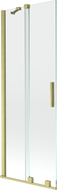 Mexen Velar 2-wing bathtub screen Sliding 75 x 150 cm, transparent, brushed gold - 896-075-000-01-55