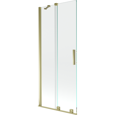 Mexen Velar 2-Panel Sliding Bathtub Screen 80 x 150 cm, Transparent, Brushed Gold - 896-080-000-01-55