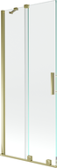 Mexen Velar 2-wing bathtub screen Sliding 80 x 150 cm, transparent, brushed gold - 896-080-000-01-55