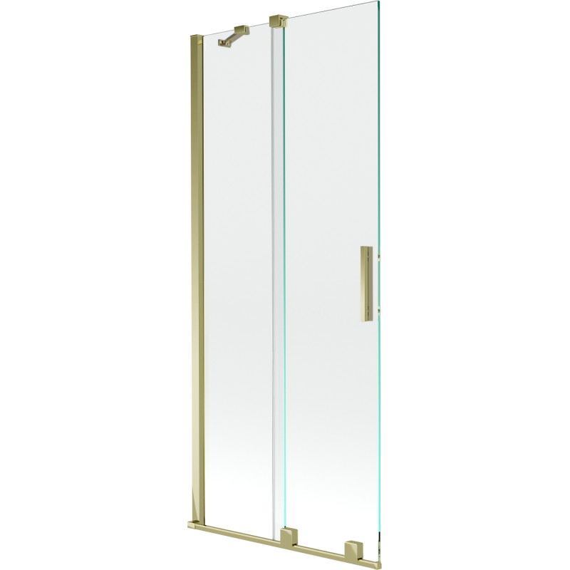 Mexen Velar 2-panel sliding bathtub screen 85 x 150 cm, transparent, brushed gold - 896-085-000-01-55