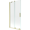 Mexen Velar 2-panel Sliding Bathtub Screen 90 x 150 cm, Transparent, Brushed Gold - 896-090-000-01-55
