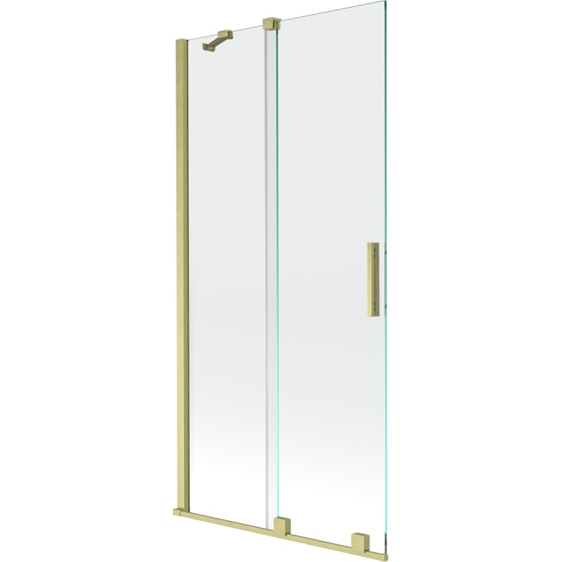 Mexen Velar 2-wing sliding bathtub screen 95 x 150 cm, transparent, brushed gold - 896-095-000-01-55