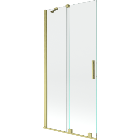 Mexen Velar 2-wing bathtub screen Sliding 95 x 150 cm, transparent, brushed gold - 896-095-000-01-55