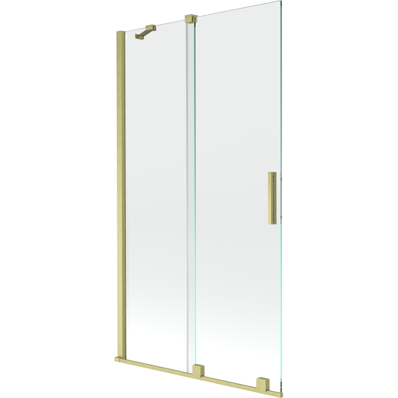 Mexen Velar 2-wing bathtub screen Sliding 100 x 150 cm, transparent, brushed gold - 896-100-000-01-55