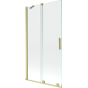 Mexen Velar 2-wing bathtub screen Sliding 100 x 150 cm, transparent, brushed gold - 896-100-000-01-55