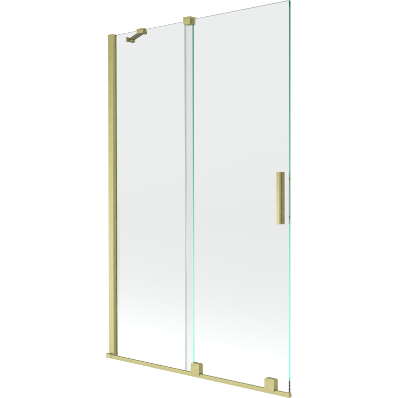 Mexen Velar 2-panel sliding bath screen 110 x 150 cm, transparent, brushed gold - 896-110-000-01-55