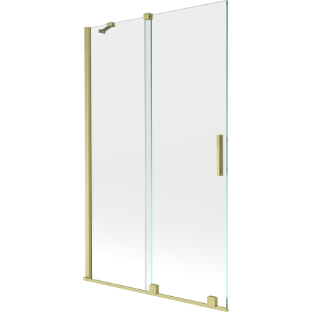 Mexen Velar 2-panel sliding bath screen 110 x 150 cm, transparent, brushed gold - 896-110-000-01-55