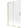 Mexen Velar 2-panel sliding bath screen 110 x 150 cm, transparent, brushed gold - 896-110-000-01-55