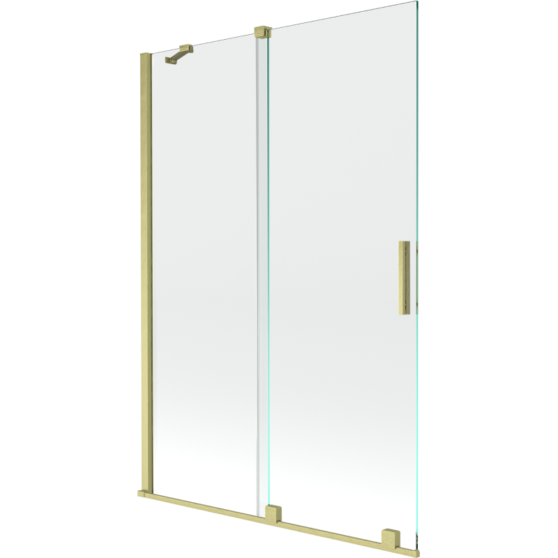 Mexen Velar 2-panel sliding bath screen 120 x 150 cm, transparent, brushed gold - 896-120-000-01-55