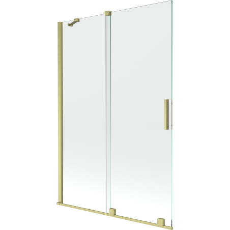 Mexen Velar 2-wing bathtub screen Sliding 120 x 150 cm, transparent, brushed gold - 896-120-000-01-55