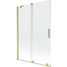 Mexen Velar 2-panel sliding bath screen 120 x 150 cm, transparent, brushed gold - 896-120-000-01-55