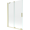 Mexen Velar 2-wing bathtub screen Sliding 120 x 150 cm, transparent, brushed gold - 896-120-000-01-55