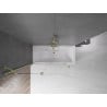 Mexen Velar 2-panel sliding bath screen 140 x 150 cm, transparent, brushed gold - 896-140-000-01-55
