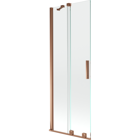 Mexen Velar 2-wing bathtub screen Sliding 70 x 150 cm, transparent, Rose gold - 896-070-000-01-60