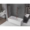 Mexen Velar 2-wing bathtub screen Sliding 70 x 150 cm, transparent, Rose gold - 896-070-000-01-60