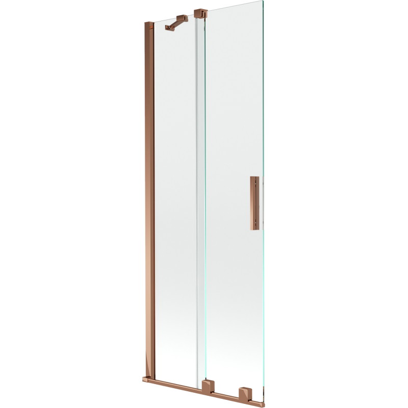 Mexen Velar 2-panel sliding bathtub screen 75 x 150 cm, transparent, rose gold - 896-075-000-01-60