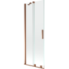Mexen Velar 2-wing bathtub screen Sliding 75 x 150 cm, transparent, Rose gold - 896-075-000-01-60