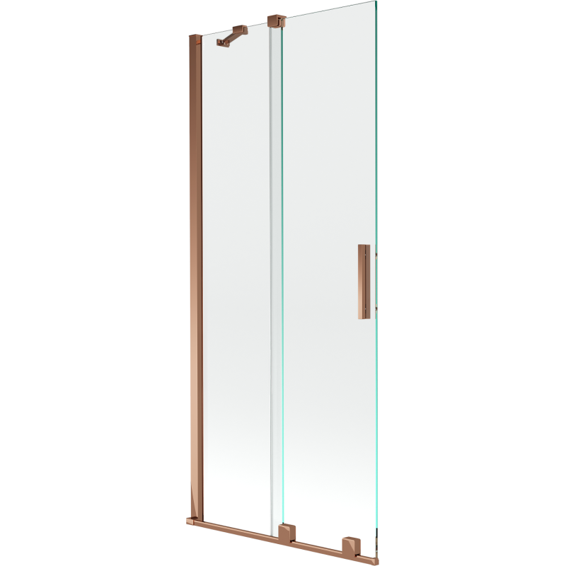 Mexen Velar 2-panel sliding bath screen 80 x 150 cm, transparent, rose gold - 896-080-000-01-60