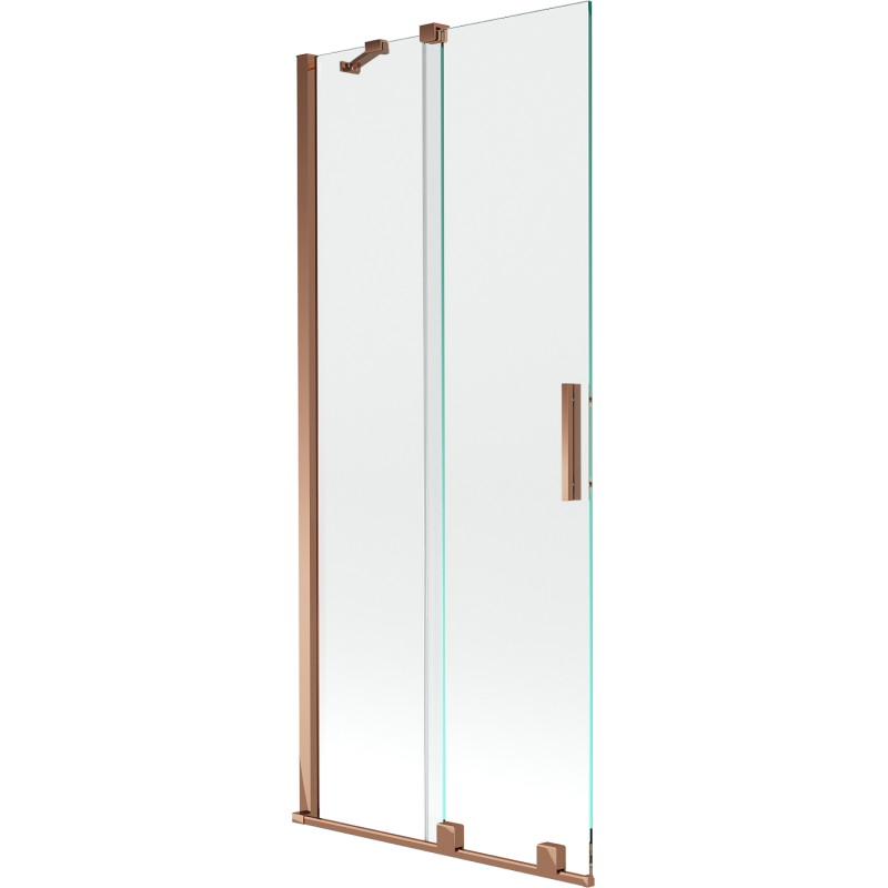 Mexen Velar 2-panel sliding bathtub screen 80 x 150 cm, transparent, rose gold - 896-080-000-01-60