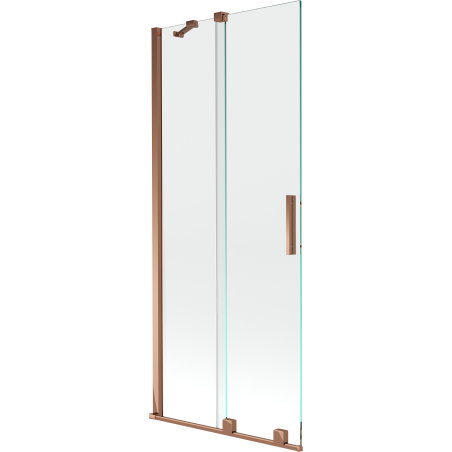 Mexen Velar 2-panel sliding bath screen 80 x 150 cm, transparent, rose gold - 896-080-000-01-60
