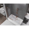 Mexen Velar 2-wing sliding bathtub screen 80 x 150 cm, transparent, rose gold - 896-080-000-01-60