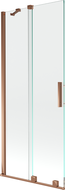 Mexen Velar 2-wing bathtub screen Sliding 85 x 150 cm, transparent, Rose gold - 896-085-000-01-60