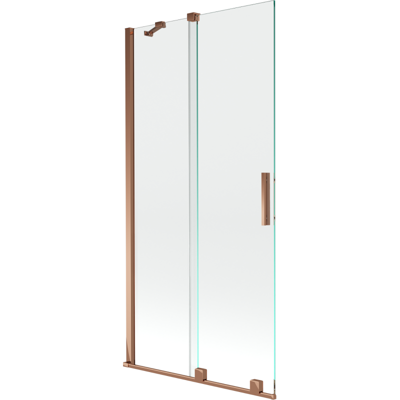 Mexen Velar 2-panel sliding bath screen 95 x 150 cm, transparent, rose gold - 896-095-000-01-60