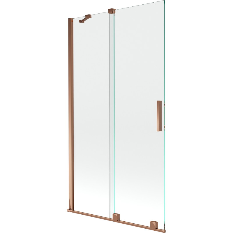 Mexen Velar 2-wing sliding bathtub screen 100 x 150 cm, transparent, rose gold - 896-100-000-01-60