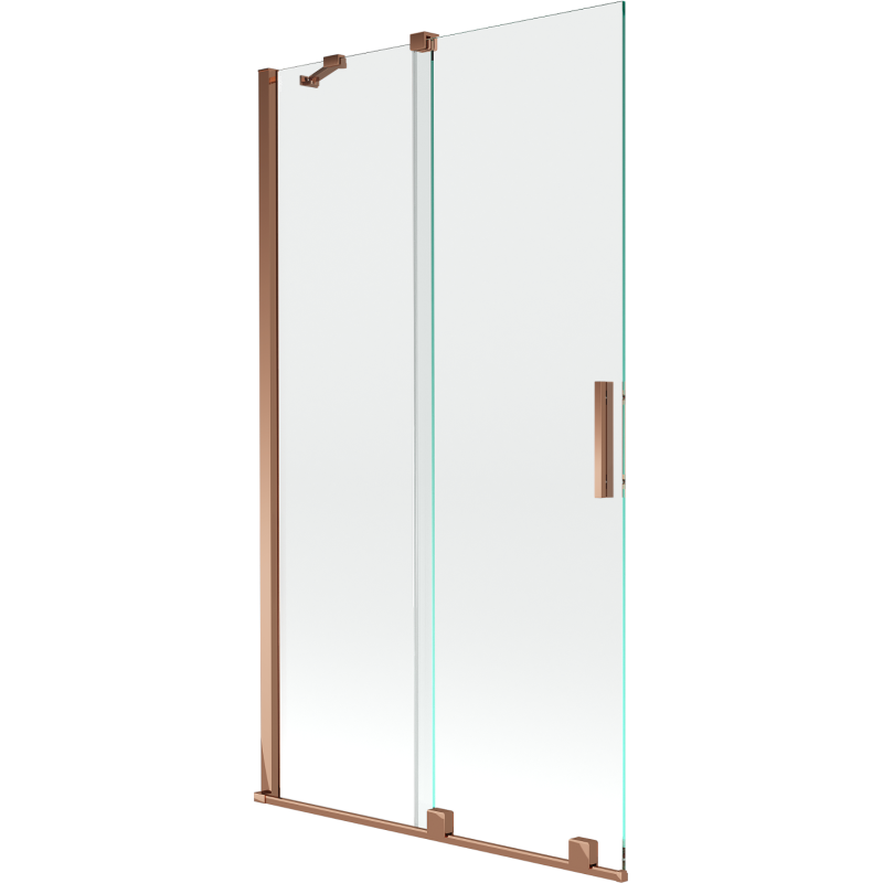 Mexen Velar 2-wing sliding shower screen 100 x 150 cm, transparent, rose gold - 896-100-000-01-60
