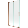 Mexen Velar 2-wing bathtub screen Sliding 100 x 150 cm, transparent, Rose gold - 896-100-000-01-60