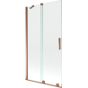Mexen Velar 2-wing sliding shower screen 100 x 150 cm, transparent, rose gold - 896-100-000-01-60