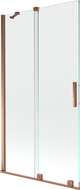 Mexen Velar 2-wing bathtub screen Sliding 100 x 150 cm, transparent, Rose gold - 896-100-000-01-60