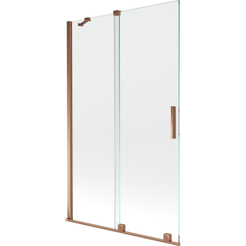 Mexen Velar two-panel sliding bathtub screen 110 x 150 cm, transparent, rose gold - 896-110-000-01-60