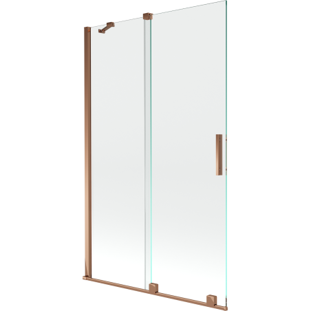 Mexen Velar 2-wing sliding bath screen 110 x 150 cm, transparent, pink gold - 896-110-000-01-60