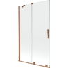 Mexen Velar 2-wing sliding bath screen 110 x 150 cm, transparent, pink gold - 896-110-000-01-60