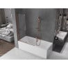 Mexen Velar 2-wing sliding bath screen 110 x 150 cm, transparent, pink gold - 896-110-000-01-60